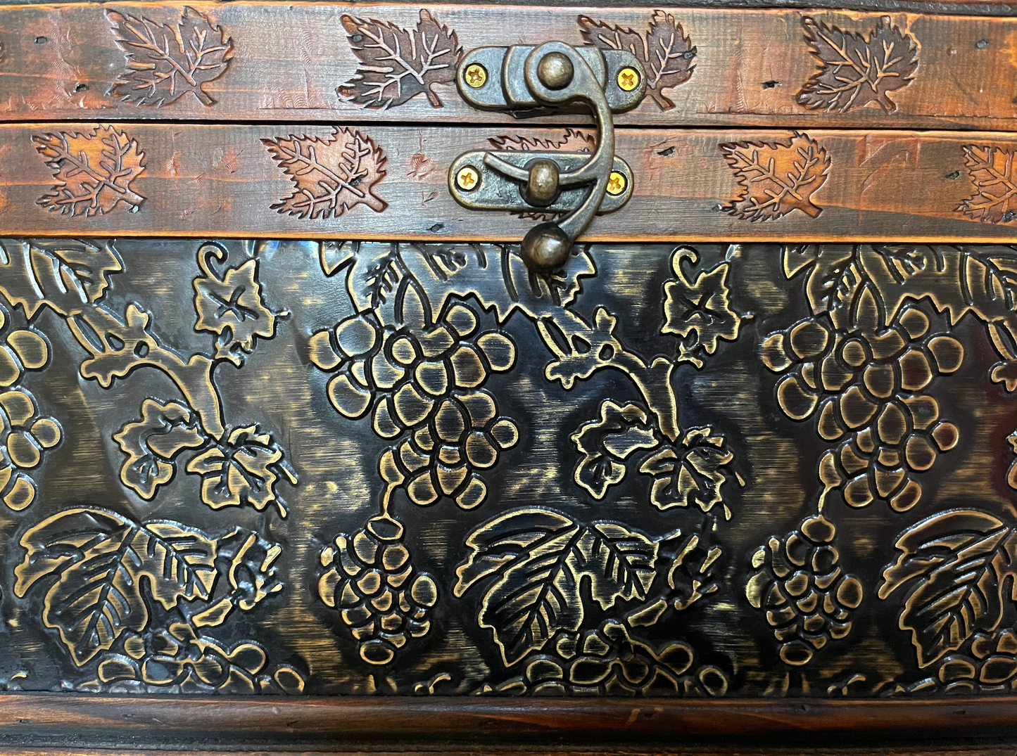 Old World Vintage Tin and Wood Ornate Decorator Box, Bodhi Home Decor