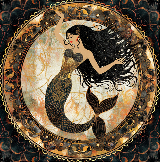 Mermaid Collection, "Aurora", Mermaid Print, Bodhi Gifts
