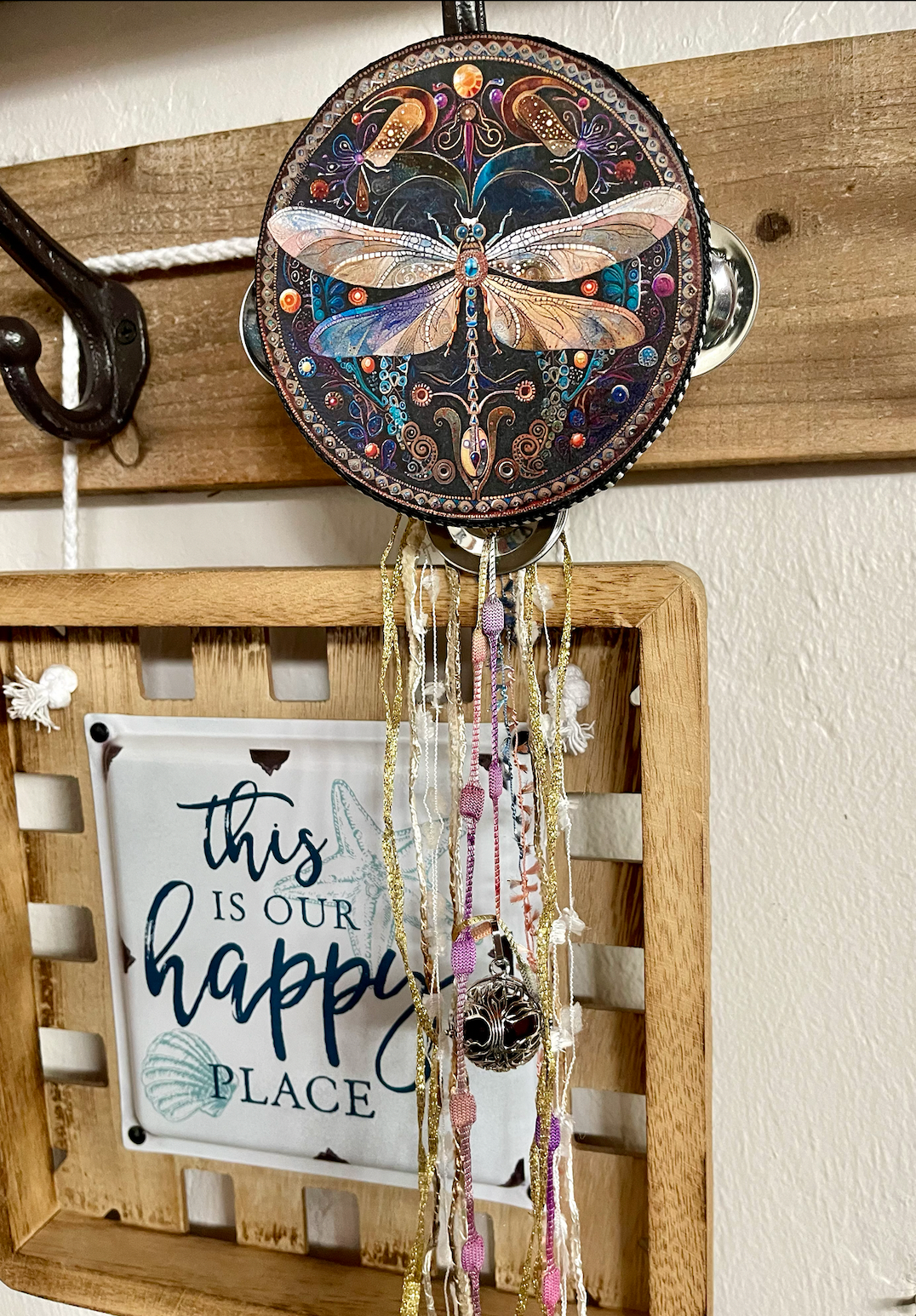 Charmed Art Nouveau Dragonfly Wall Accent, Bodhi Home Decor
