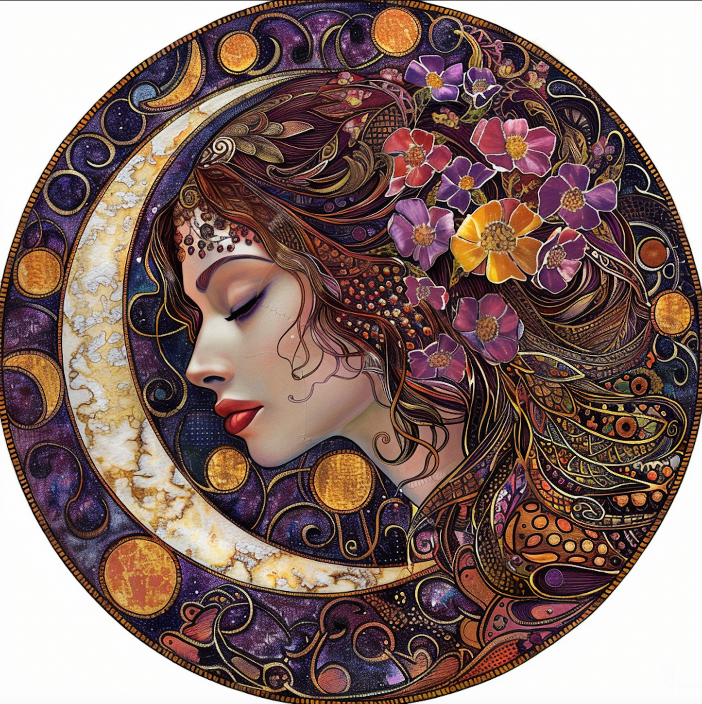 Flower Moon Goddess Wall Accent, Bodhi Home Decor