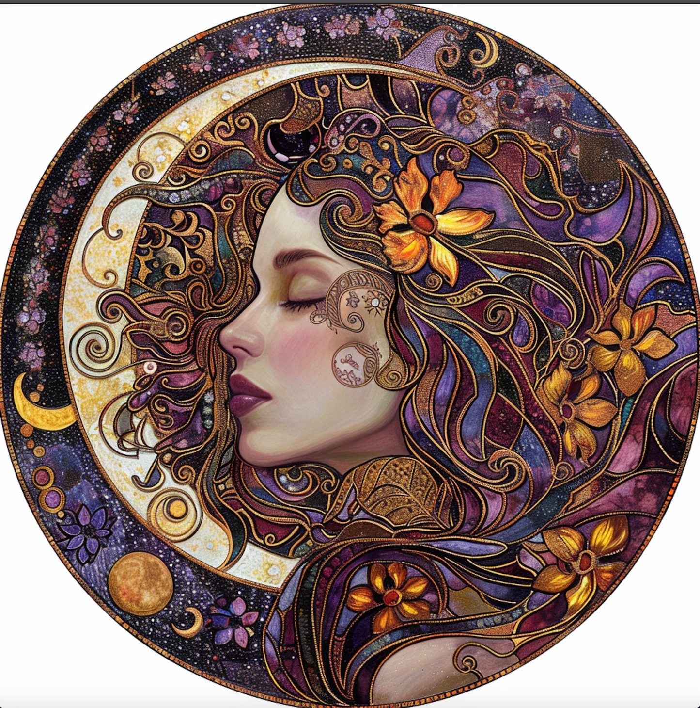 Flower Moon Goddess Wall Accent, Bodhi Home Decor