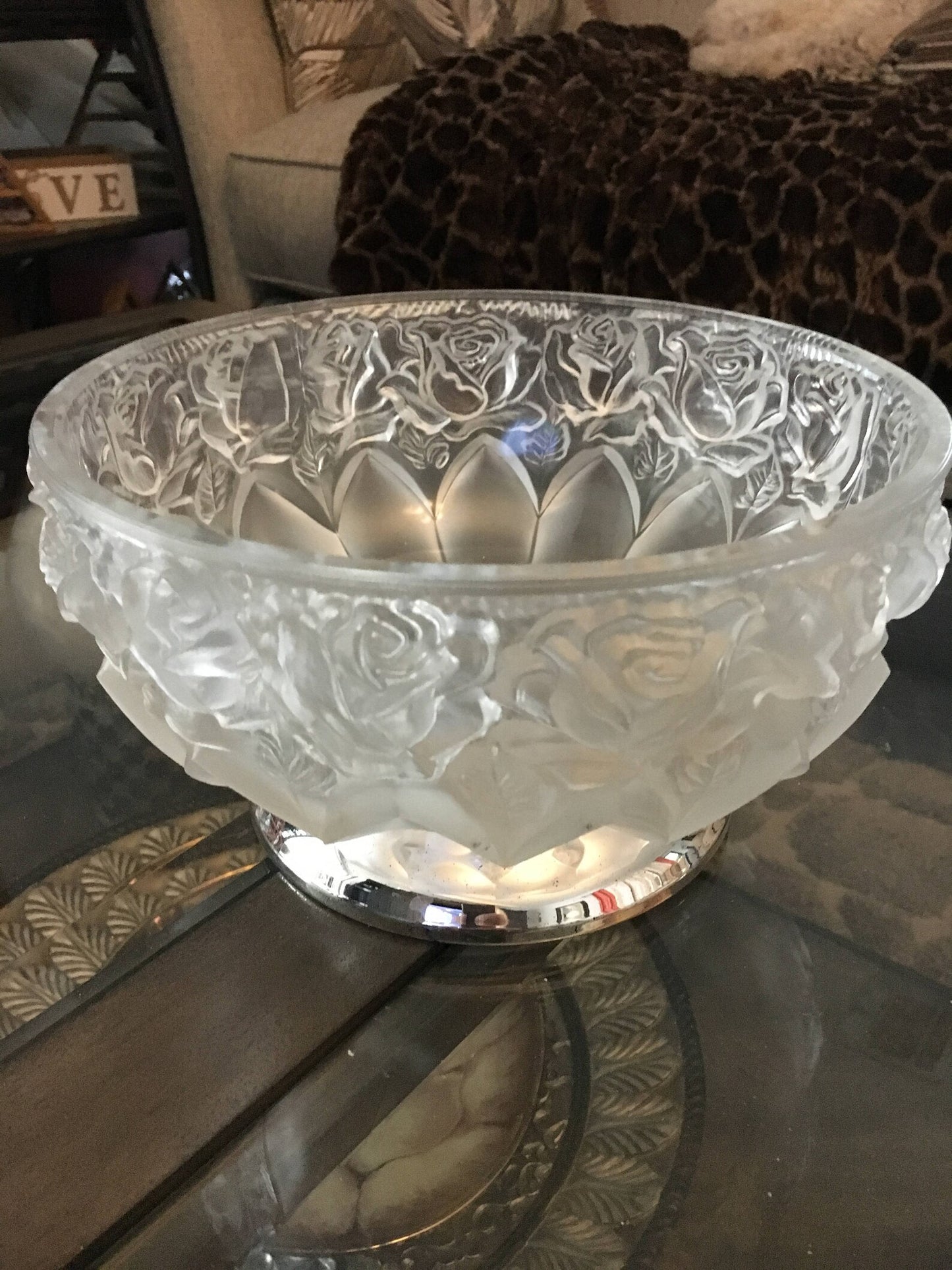 Vintage Crystal Bowl, Large Crystal Bowl, Bodhi Vintage