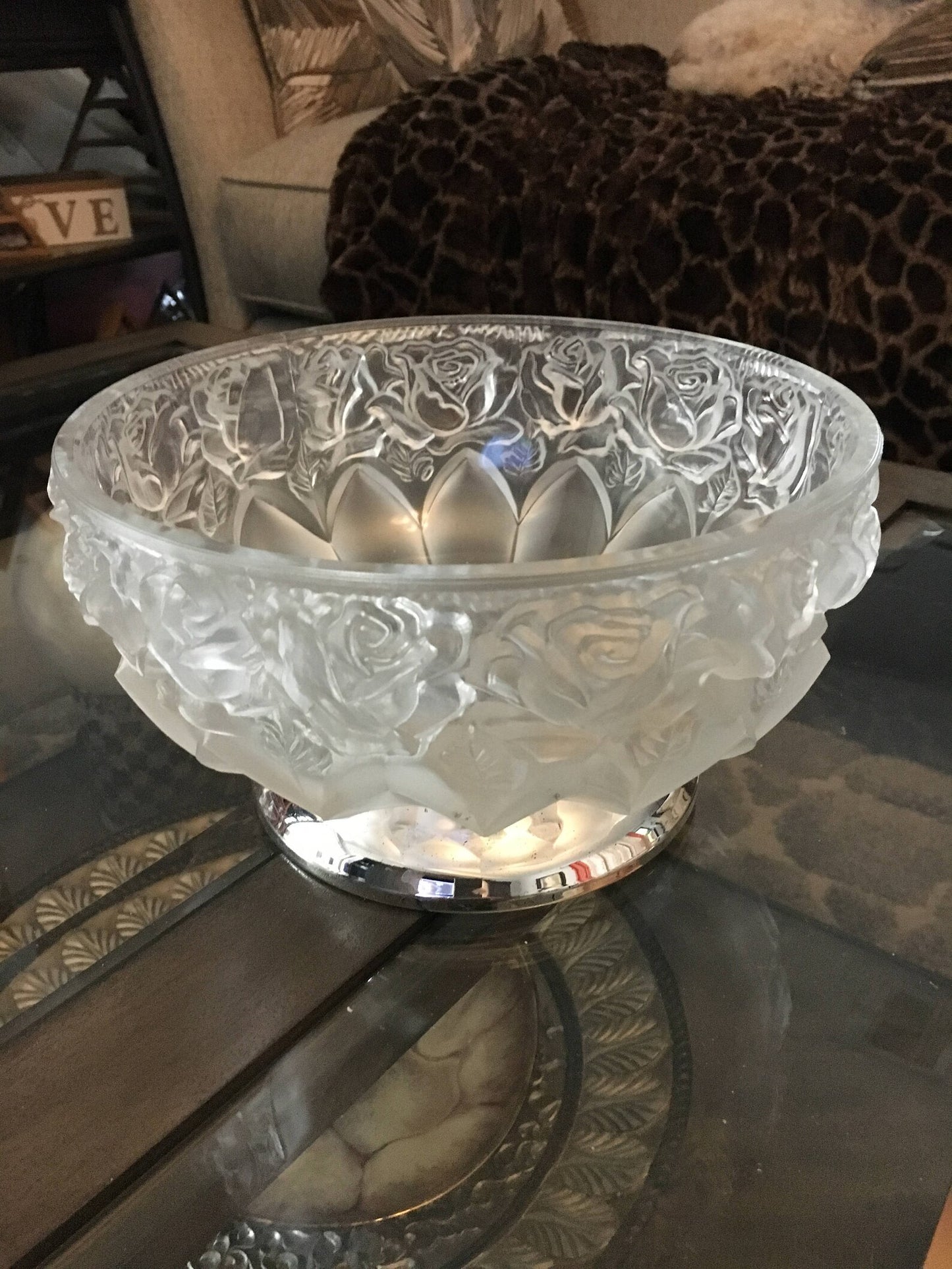 Vintage Crystal Bowl, Large Crystal Bowl, Bodhi Vintage