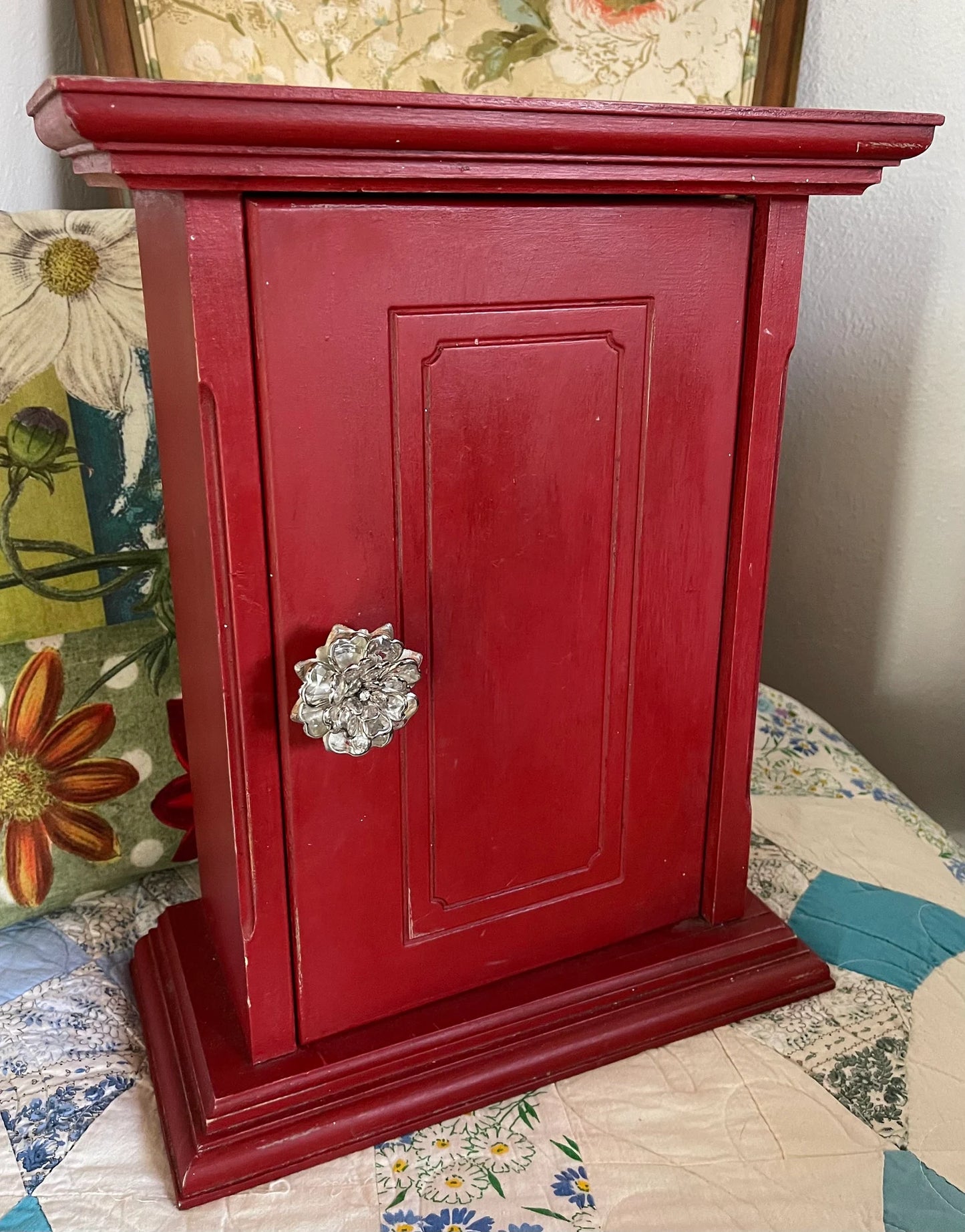 Primitive Red Cabinet, Farmhouse Style, Bodhi Vintage