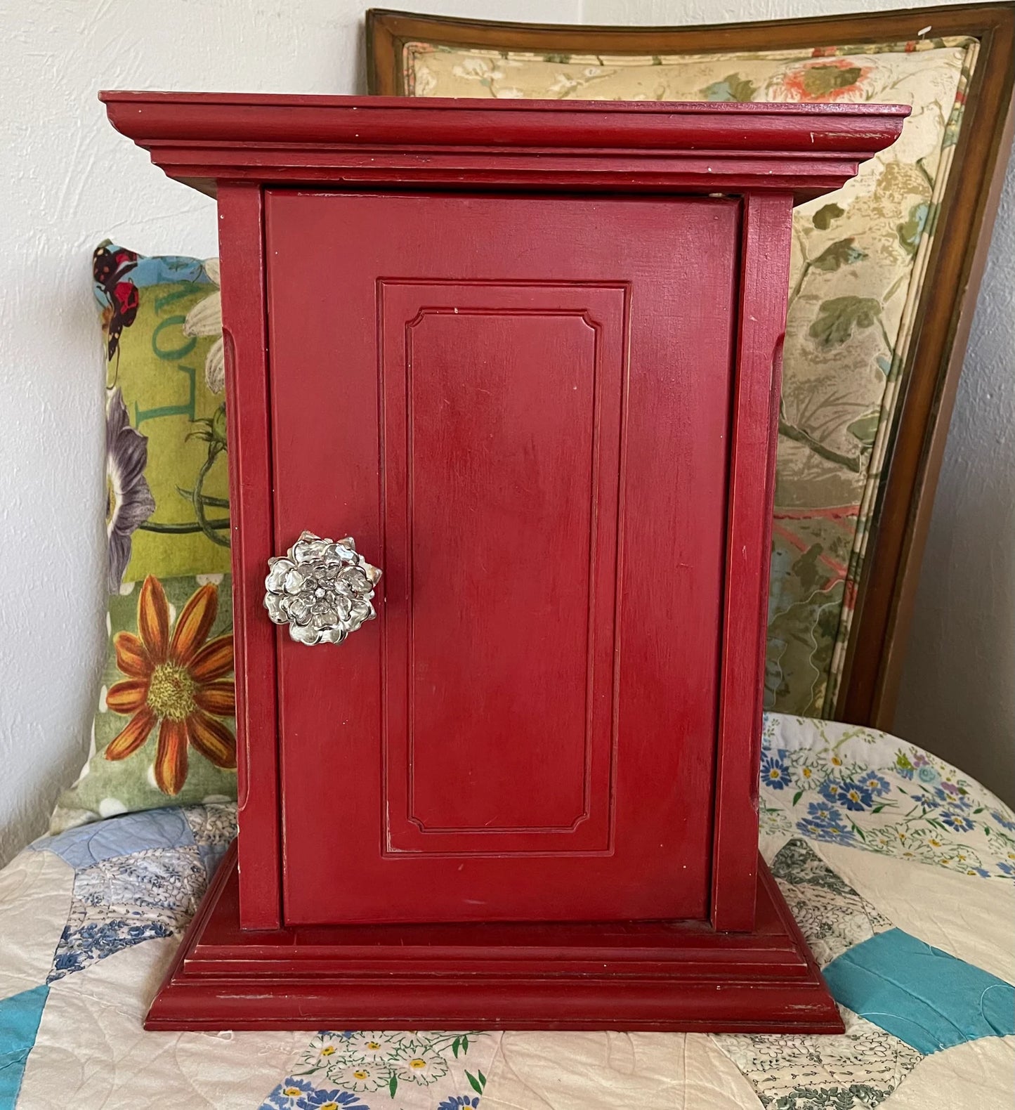 Primitive Red Cabinet, Farmhouse Style, Bodhi Vintage