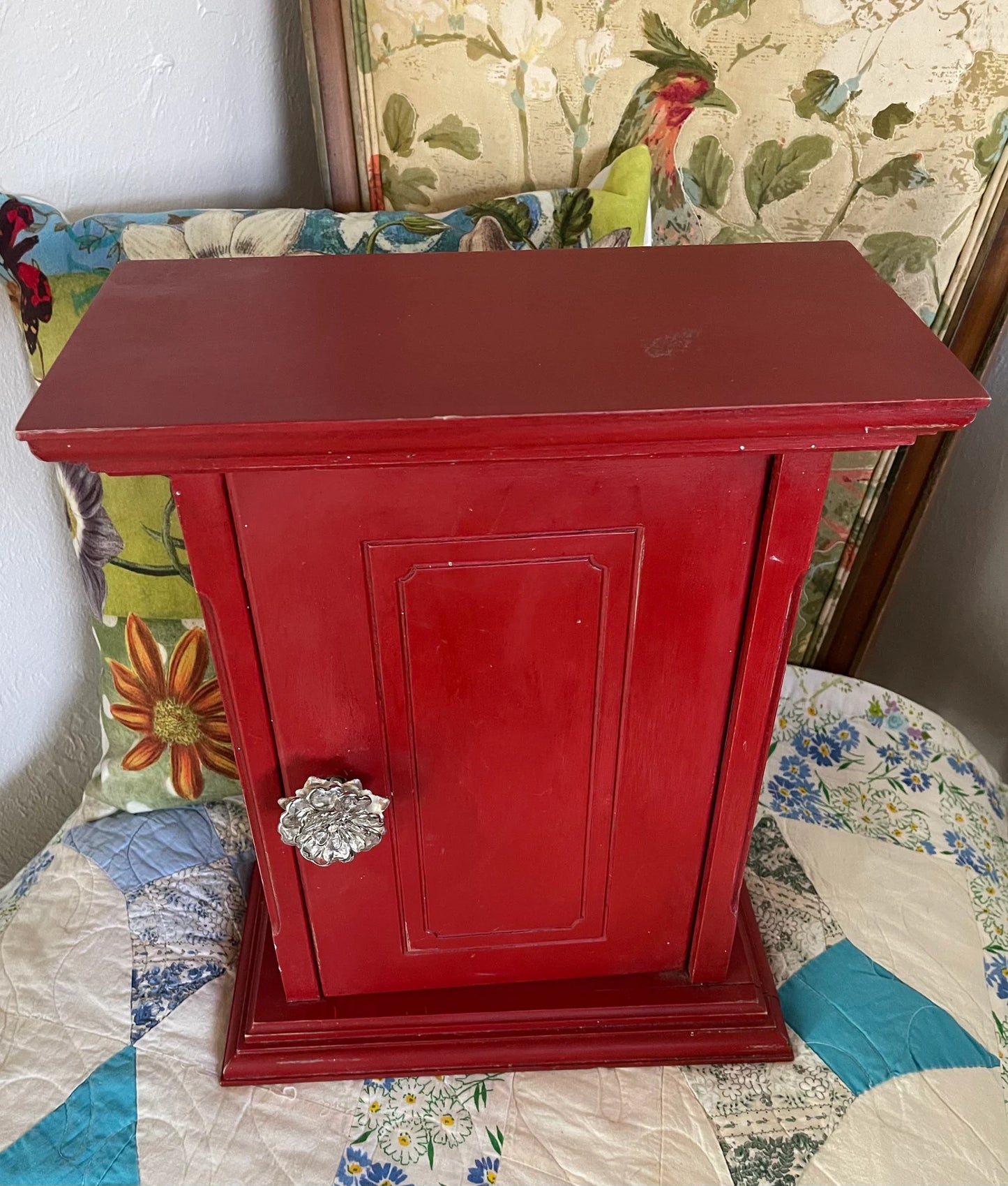 Primitive Red Cabinet, Farmhouse Style, Bodhi Vintage