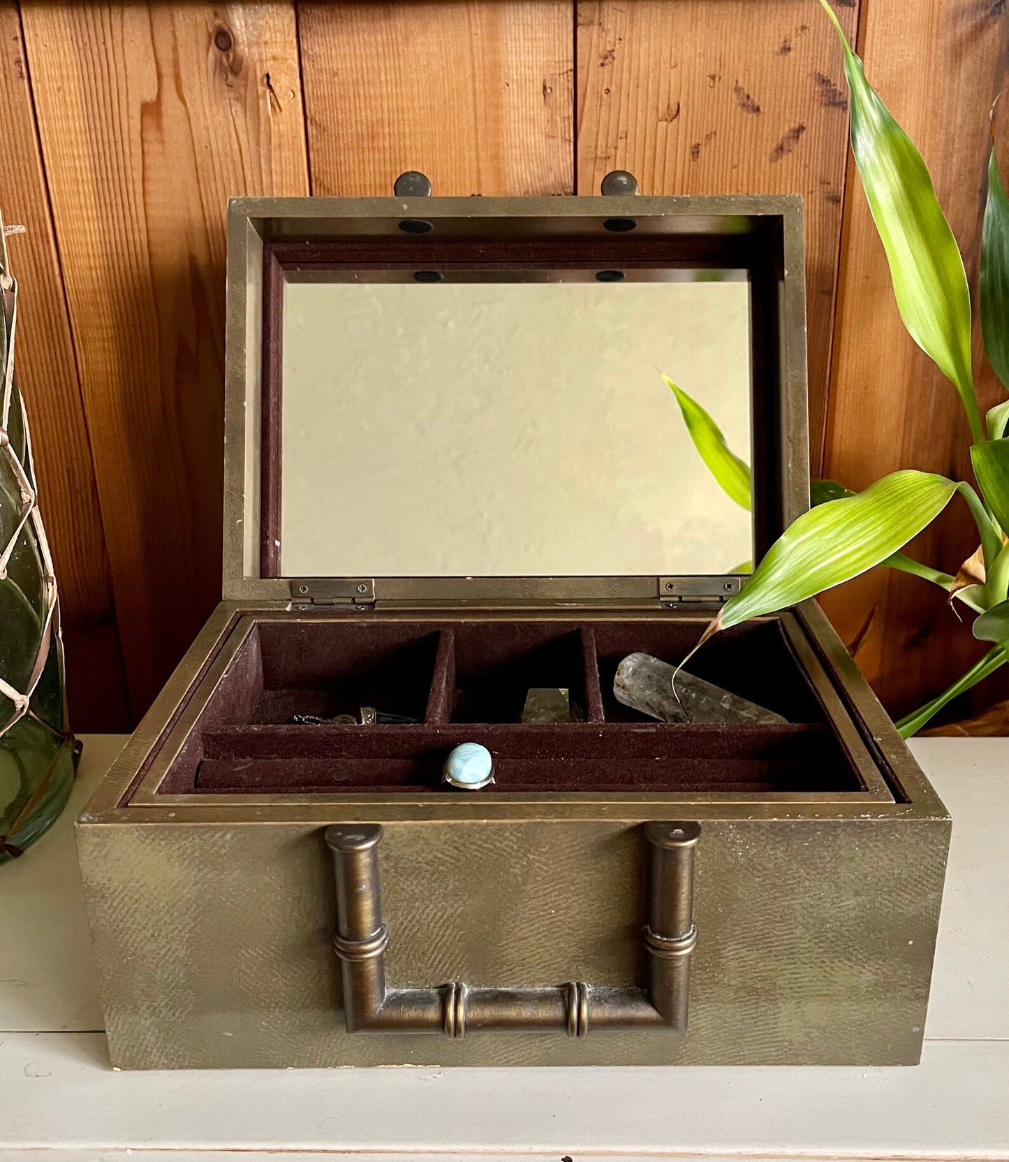 Zen Vintage Metal Jewelry Box, Bodhi Jewelry