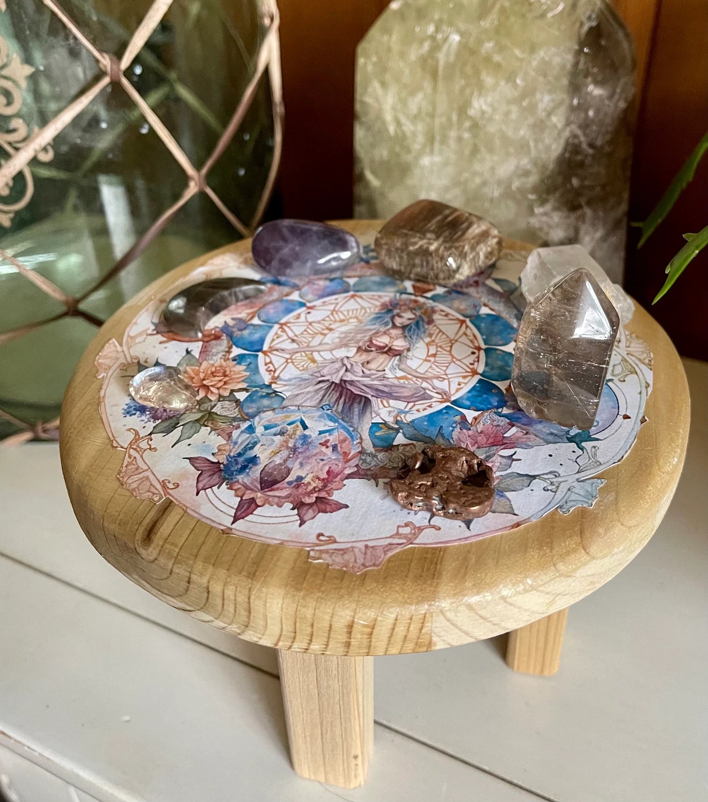 Indigo Goddess Crystal Grid Table, Bodhi Gift Sets