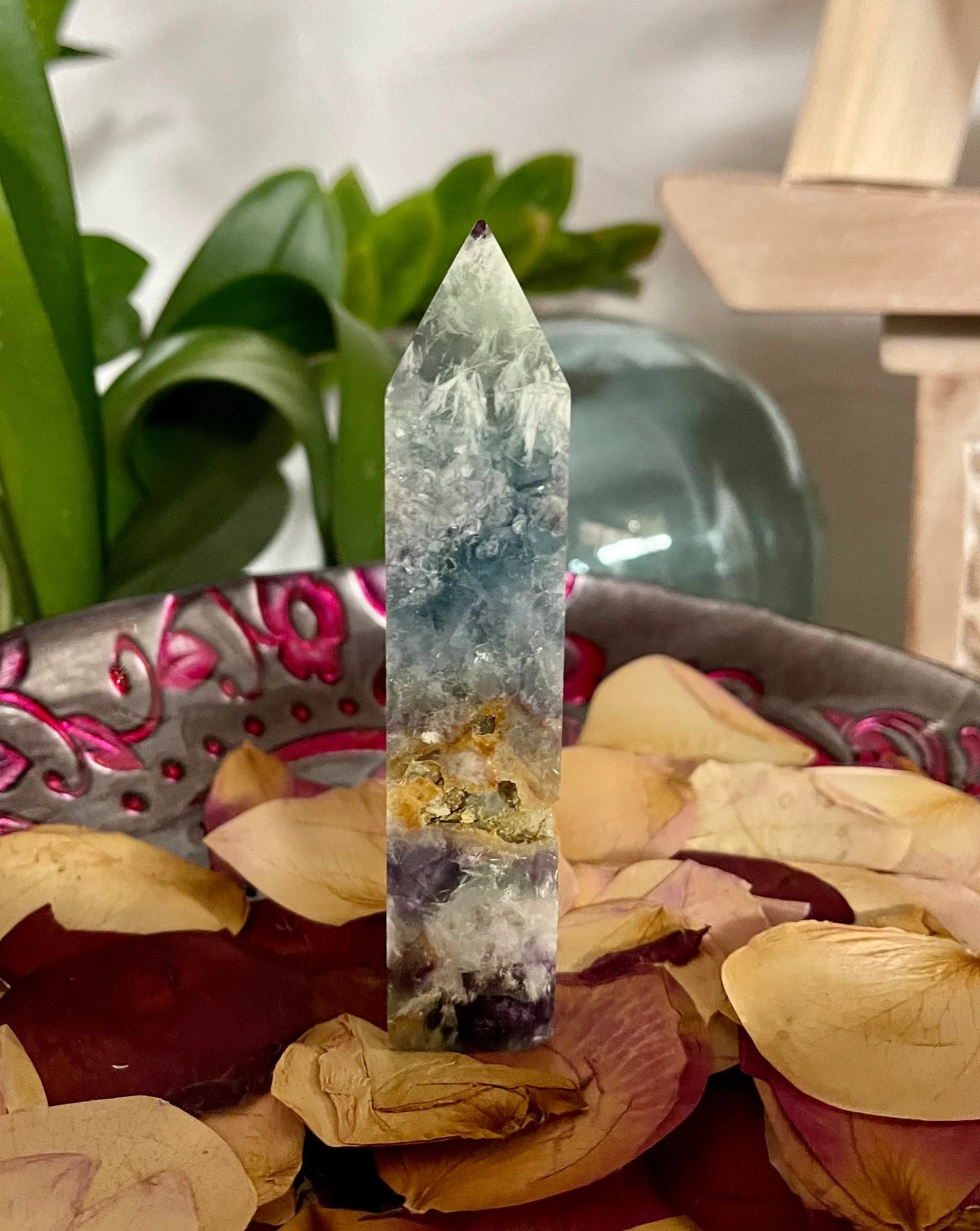 High Quality Fluorite Tower, Bodhi Crystal Magic