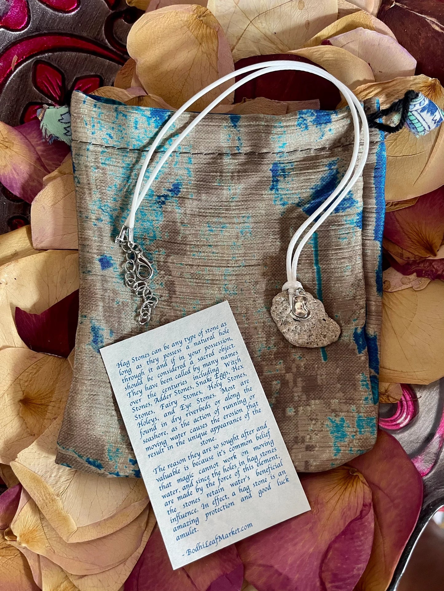 Spirited Bohemian Hag Stone Pendant, Gift, Bodhi Jewelry