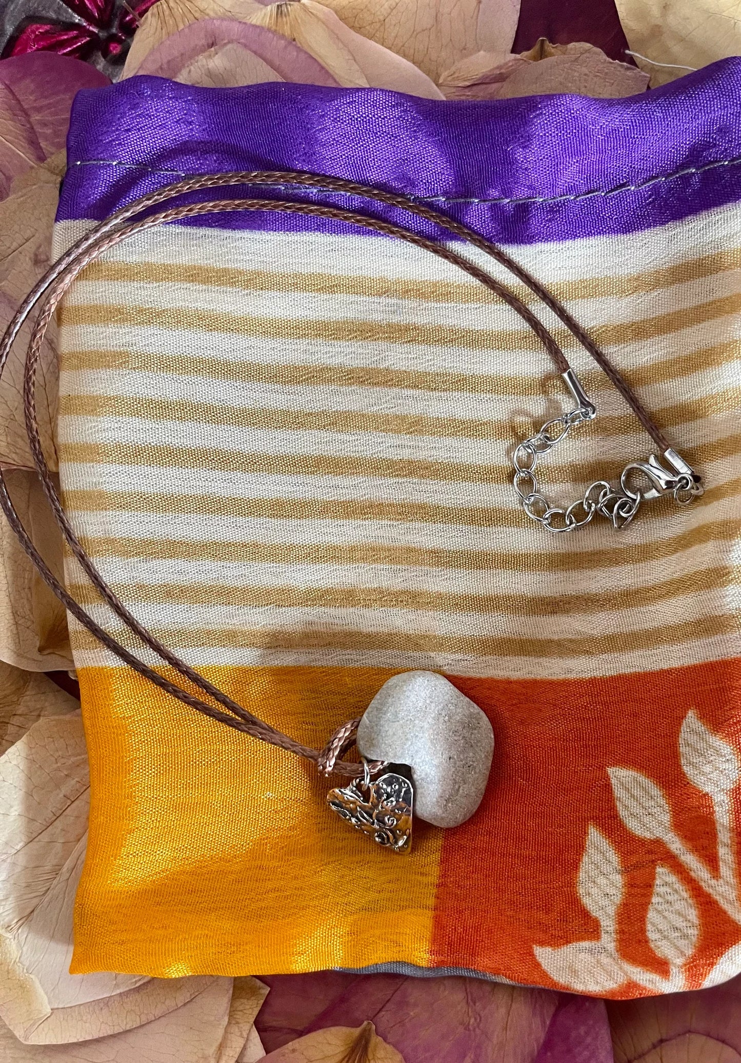 Artisan Silver Dream Charm Stone Pendant, Bodhi Jewelry