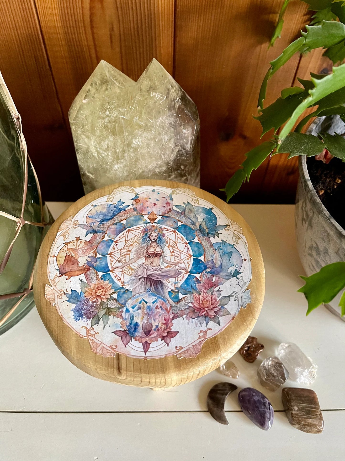 Indigo Goddess Crystal Grid Table, Bodhi Gift Sets