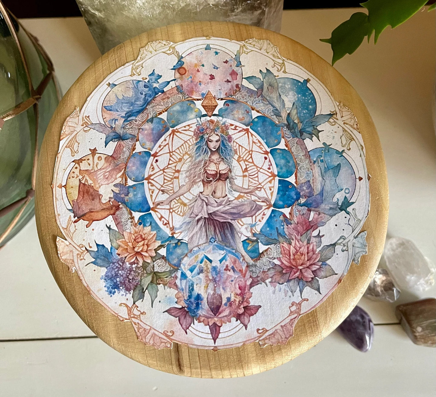 Indigo Goddess Crystal Grid Table, Bodhi Gift Sets