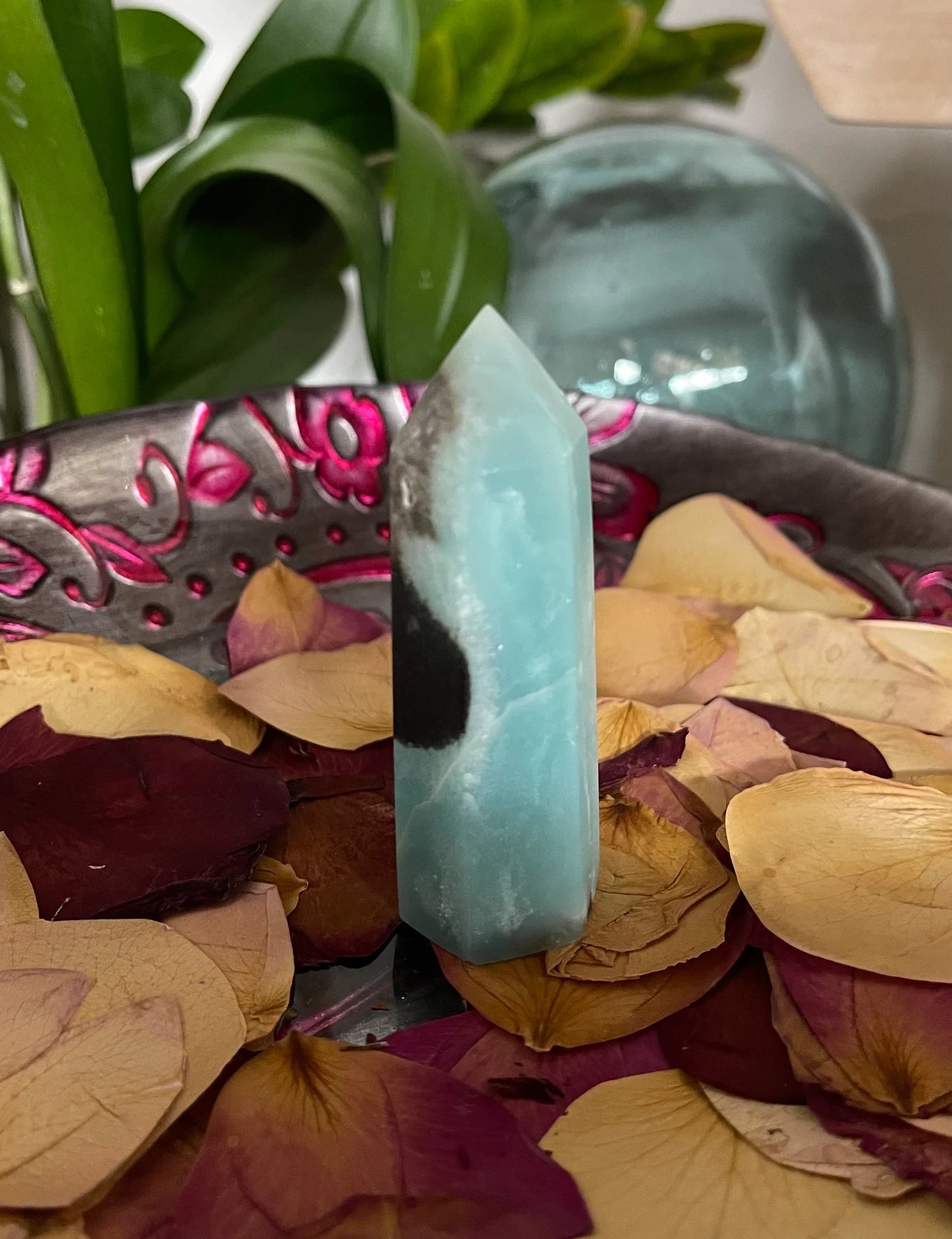 Beautifully Patterned All Natural Amazonite Tower, Bodhi Crystal Magic