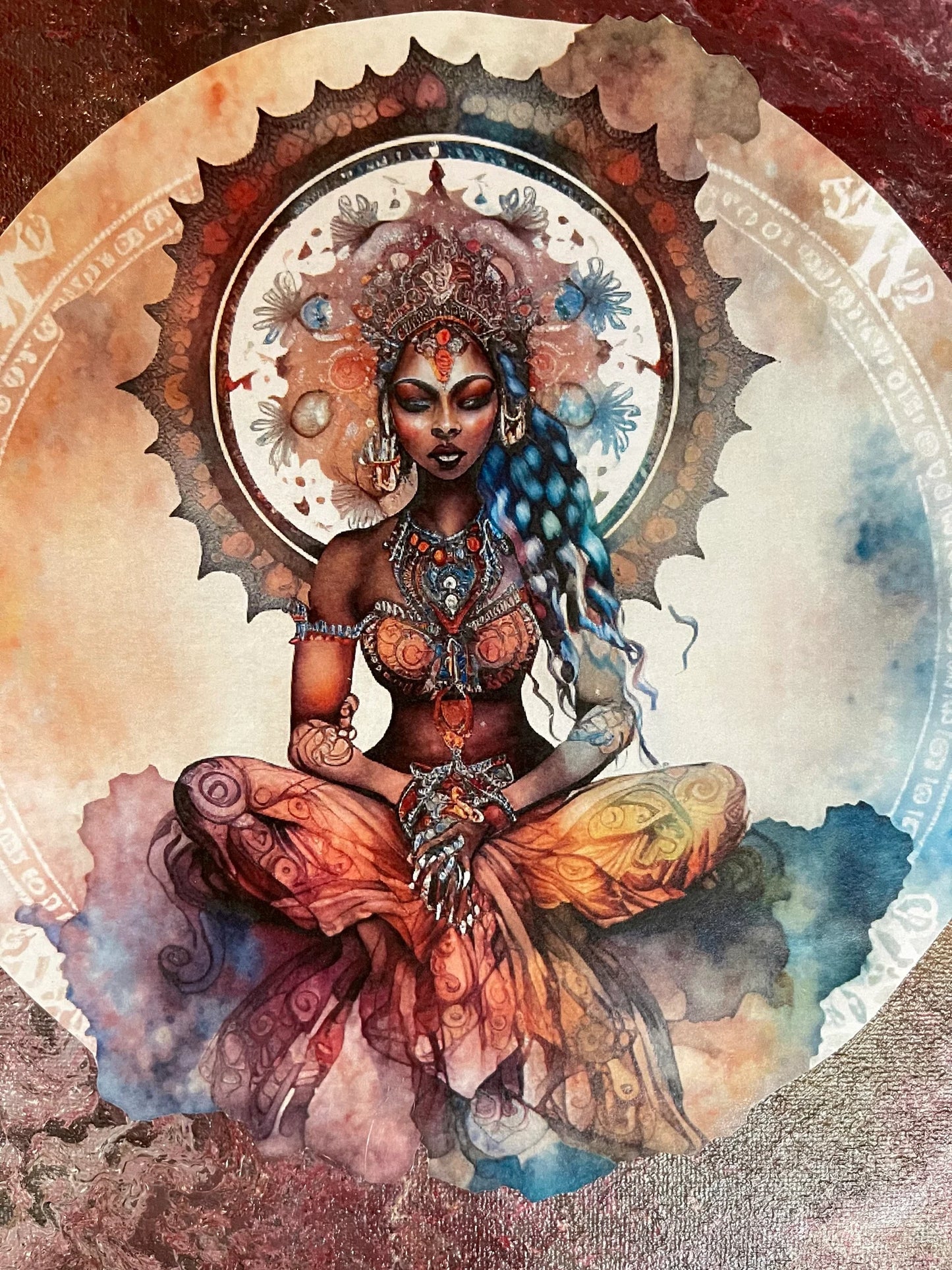 Mystical Goddess Art, Mixed Media Goddess, Bodhi Home Decor