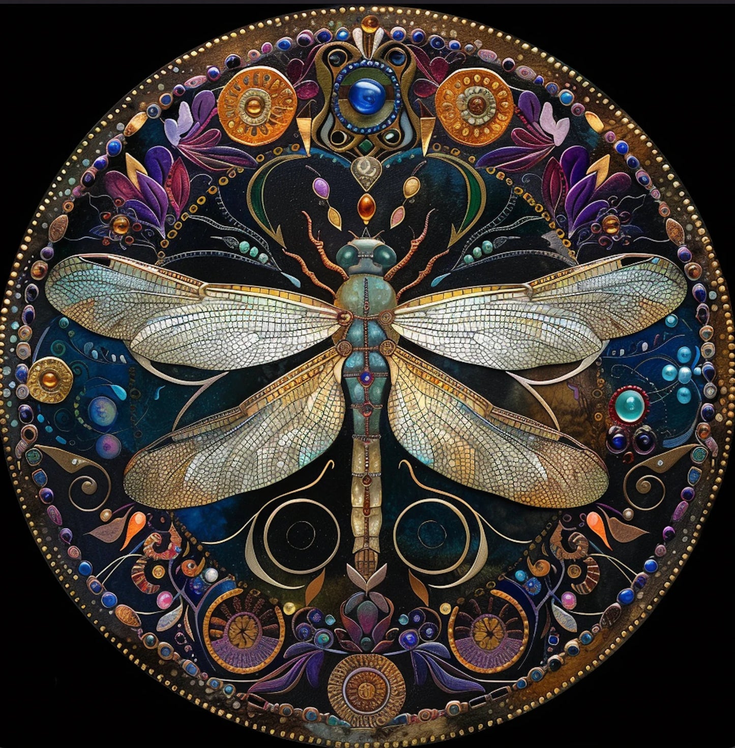 Art Nouveau Dragonfly Wall Accent, Bodhi Home Decor