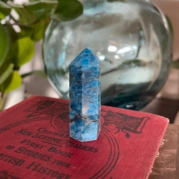 Blue Apatite Tower, Magical Blue Apatite, Bodhi Crystal Magic