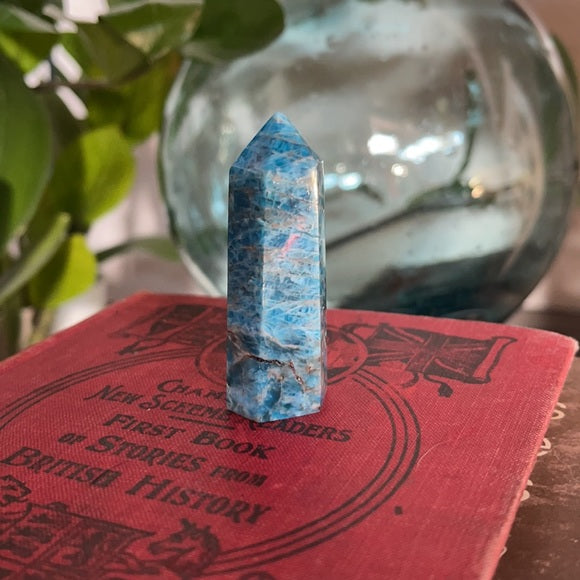 Blue Apatite Tower, Magical Blue Apatite, Bodhi Crystal Magic