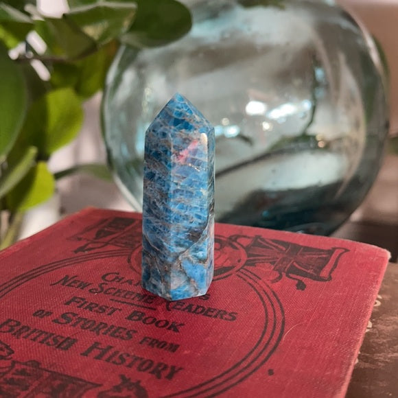 Blue Apatite Tower, Magical Blue Apatite, Bodhi Crystal Magic