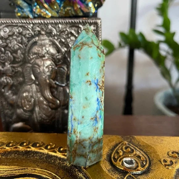 Gorgeous Chrysocolla Lapis Lazuli Tower, Bodhi Crystal Magic