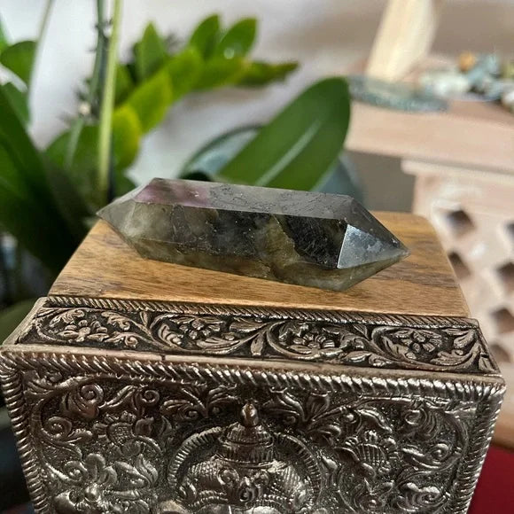 Labradorite Double Terminated Crystal Point Wand, Bodhi Crystal Magic