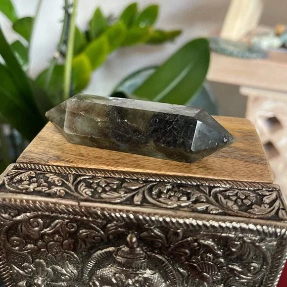 Labradorite Double Terminated Crystal Point Wand, Bodhi Crystal Magic