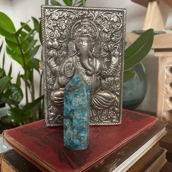 Blue Apatite Tower, Magical Blue Apatite, Bodhi Crystal Magic