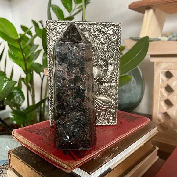 Arfvedsonite Tower, Natural Arfvedsonite, Bodhi Crystal Magic