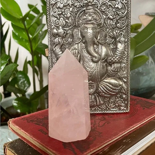 Rose Quartz Tower, Rose Quartz Obelisk, Reiki, Crystal Healing