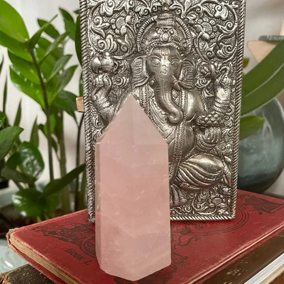 Rose Quartz Tower, Rose Quartz Obelisk, Reiki, Crystal Healing