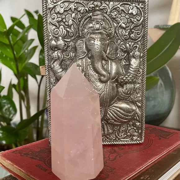 Rose Quartz Tower, Rose Quartz Obelisk, Reiki, Crystal Healing