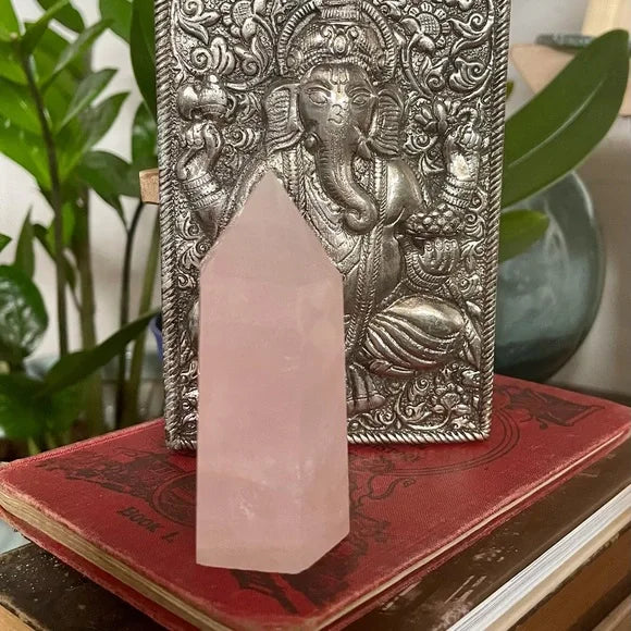 Rose Quartz Tower, Rose Quartz Obelisk, Reiki, Crystal Healing