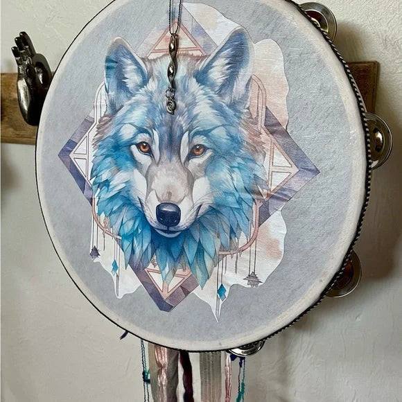 100 percent Shy Wolf Donation, Wolf Wall Hanging with Movement Charm, Bodhi Home Decor