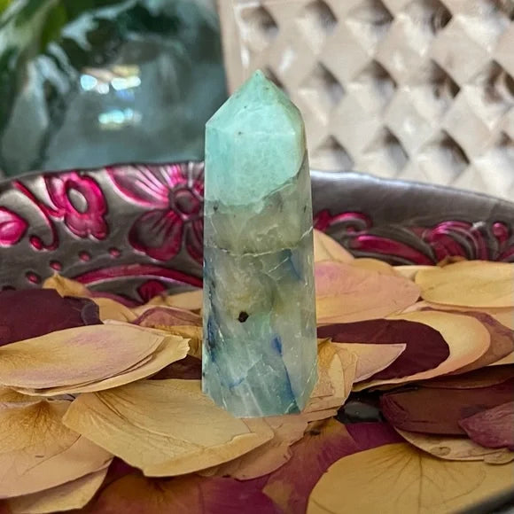 Gorgeous Chrysocolla Lapis Lazuli Tower, Bodhi Crystal Magic