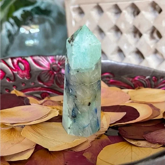 Gorgeous Chrysocolla Lapis Lazuli Tower, Bodhi Crystal Magic