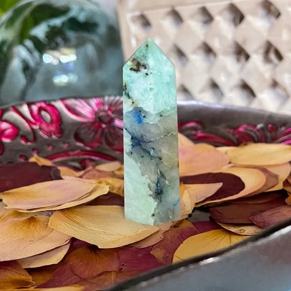 Gorgeous Chrysocolla Lapis Lazuli Tower, Bodhi Crystal Magic