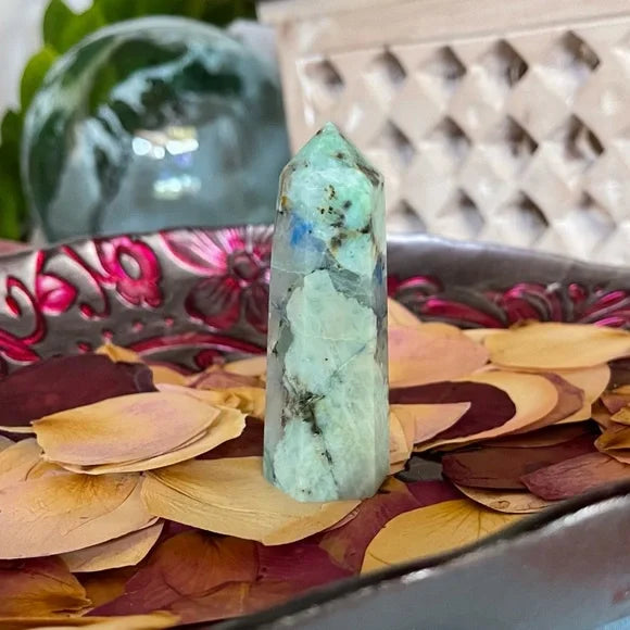 Gorgeous Chrysocolla Lapis Lazuli Tower, Bodhi Crystal Magic