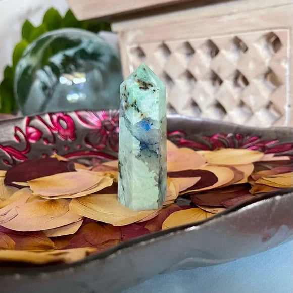 Gorgeous Chrysocolla Lapis Lazuli Tower, Bodhi Crystal Magic