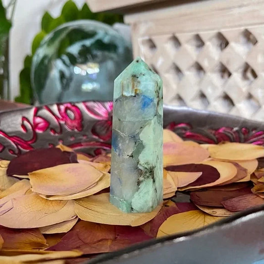 Gorgeous Chrysocolla Lapis Lazuli Tower, Bodhi Crystal Magic