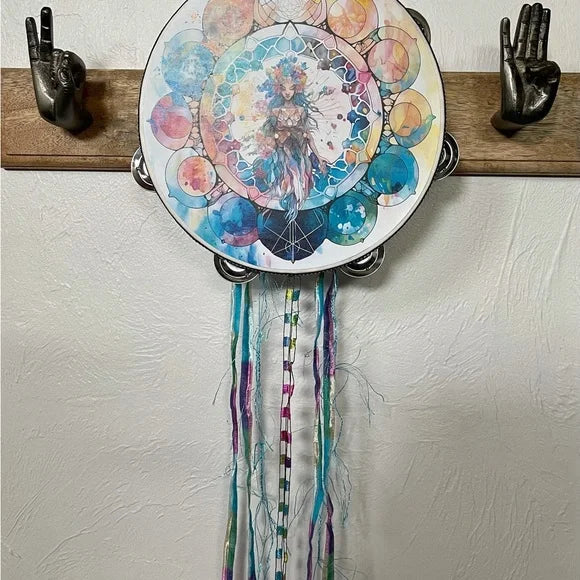 Indigo Goddess Mixed Media Wall Hanging, Bodhi Home Decor