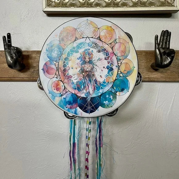 Indigo Goddess Mixed Media Wall Hanging, Bodhi Home Decor