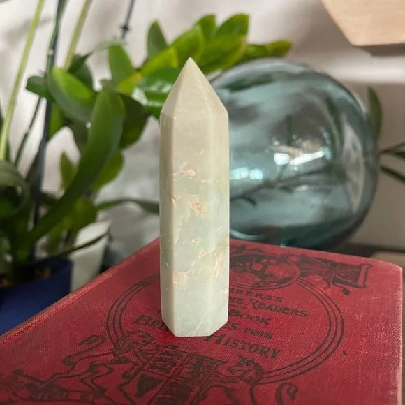 Soft Greens Amazonite Tower, Bodhi Crystal Magic