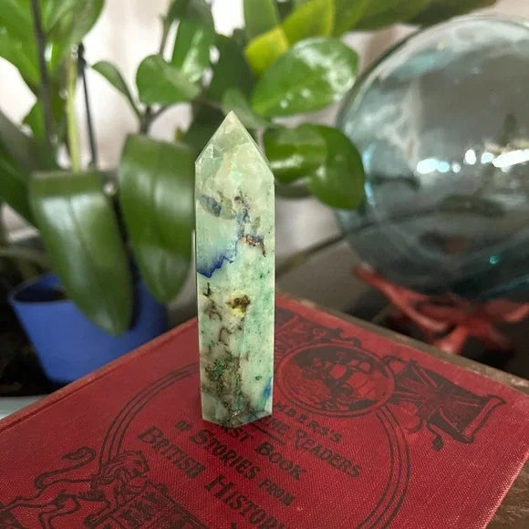 Gorgeous Chrysocolla Lapis Lazuli Tower, Bodhi Crystal Magic
