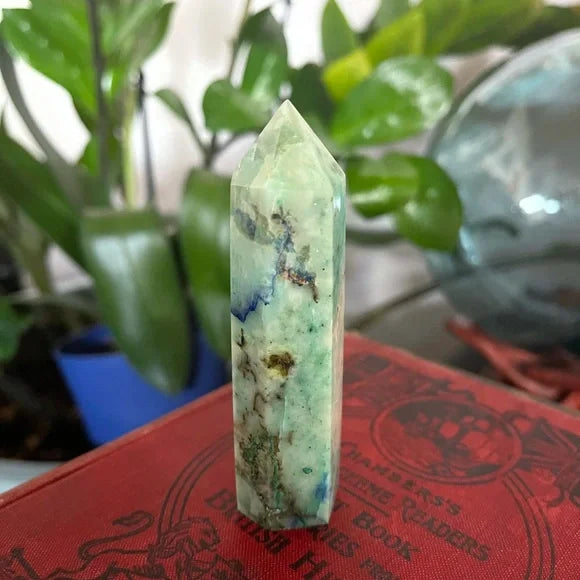 Gorgeous Chrysocolla Lapis Lazuli Tower, Bodhi Crystal Magic