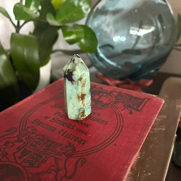 Sweet Little Chrysocolla Tower, Bodhi Crystal Magic