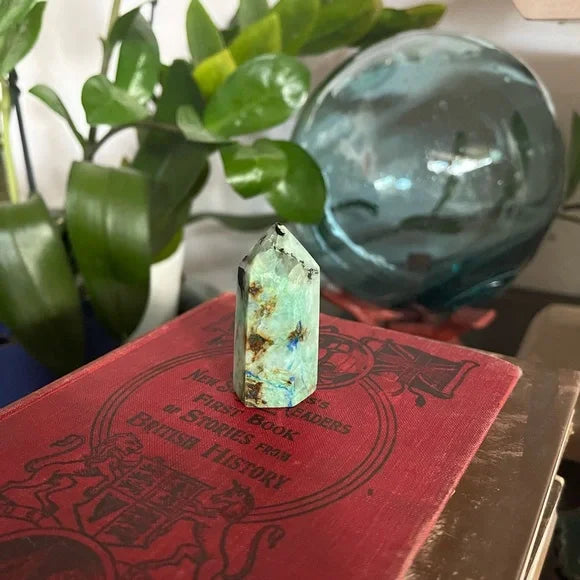 Sweet Little Chrysocolla Tower, Bodhi Crystal Magic