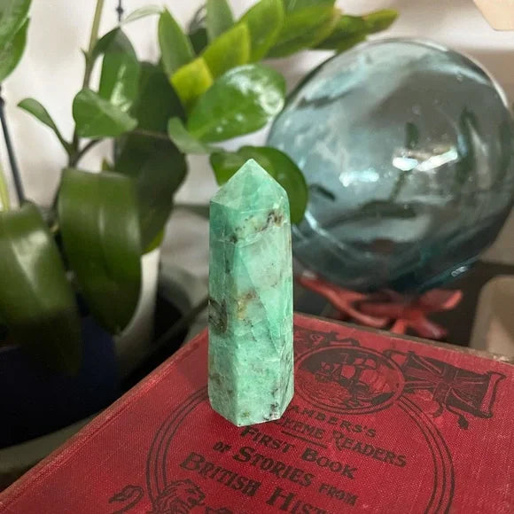 Lovely Greens Chrysocolla Tower, Bodhi Crystal Magic