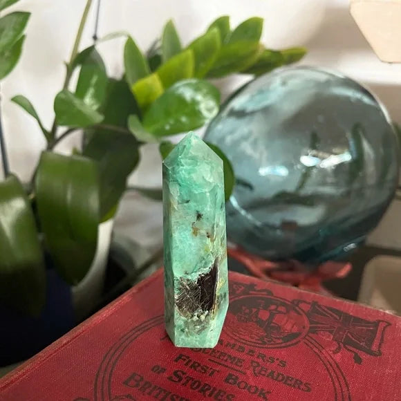 Lovely Greens Chrysocolla Tower, Bodhi Crystal Magic