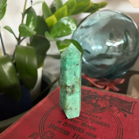 Lovely Greens Chrysocolla Tower, Bodhi Crystal Magic