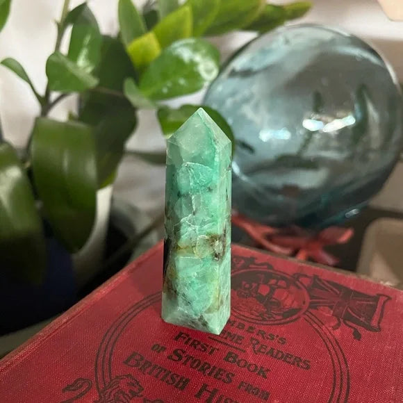 Lovely Greens Chrysocolla Tower, Bodhi Crystal Magic